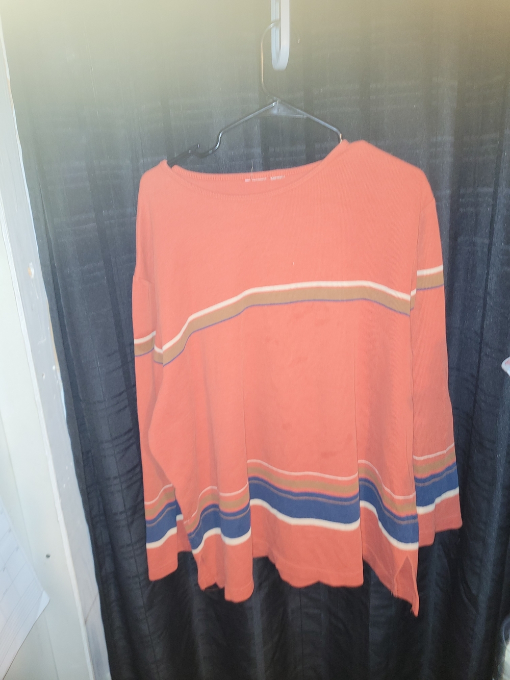 American Eagle Outfitters Orange Striped Men’s Sweater